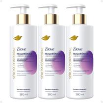 Kit Dove Hialurônico + Dermo Renovador: 3 Sérum Corporal Hidratante 380ml