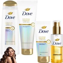 Kit Dove Intense Repair Bond Óleo Milagroso Extraordinário Bio-Protein Care Repara em 1 minuto