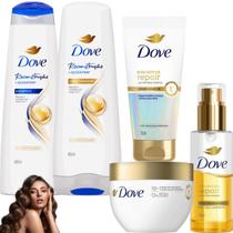 Kit Dove Intense Repair Reconstrução Queratina Óleo Bifásico