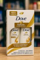 Kit Dove Nutrição + Fusão de Óleos Shampoo 350ml + Condicionador 175ml Nutre e Controla o Frizz Eficazmente