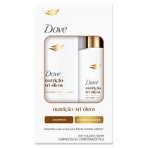 Kit Dove Nutrição + Tri-óleos Shampoo 350ml + Condicionador 175ml Kit Dove Nutrição + Tri-óleos Shampoo 350ml + Condicionador 175ml
