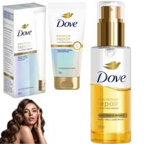 Kit Dove Óleo Sérum Intense Repair Bond Tratamento Reparação Bio-Protein Care Elixir Antifrizz