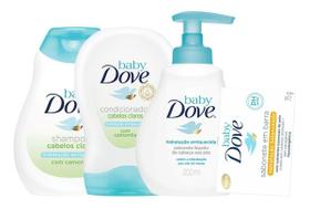 Kit Dove Para Cabelos Claros Shampoo + Condicionador + Sabonete Liquido + barra glicerinado