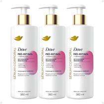 Kit Dove Pró-Retinol + Firmador: 3 Sérum Corporal Hidratante 380ml