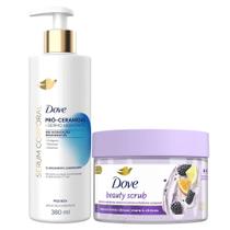 Kit Dove Sabonete Esfoliante Beauty Scrub Amora + Sérum Corporal Pró-Ceramidas 380ml
