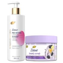 Kit Dove Sabonete Esfoliante Beauty Scrub Amora + Sérum Corporal Pró-Retinol 380ml