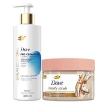 Kit Dove Sabonete Esfoliante Beauty Scrub Coco + Sérum Corporal Pró-Ceramidas 380ml