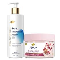 Kit Dove Sabonete Esfoliante Beauty Scrub Romã + Sérum Corporal Pró-Ceramidas 380ml