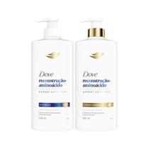 Kit Dove Shampoo 600ml + Condicionador 600ml Reconstrução + Aminoácido