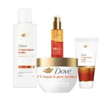 Kit Dove UV Repair & Glow + Ferúlico - Reparação e Brilho