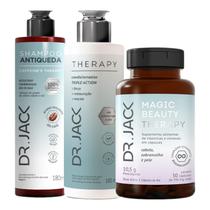 Kit Dr. Jack Shampoo 180ml + Condicionador 180ml + Capsulas Magic Beauty 350mg
