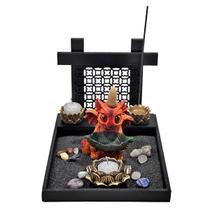 Kit Dragão Baby Incensário Cascata Com Base Oriental Altar