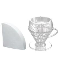 Kit Drip Assist com Coador Hario Acrílico Transparente Tamanho 02