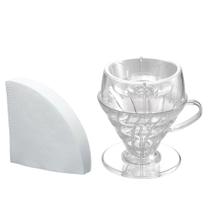 Kit Drip Assist com Coador Hario Acrílico Transparente Tamanho 02