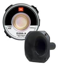 Kit Driver Jbl Selenium D200X 110 Watts Rms + Corneta Curta LC14-50 Preta