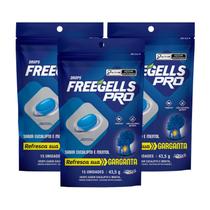 Kit Drops Freegells Pro Eucalipto Bala Refresca Garganta - Riclan 3 Unidades 43,5g Kit Drops Freegells Pro Eucalipto Bala Refresca Garganta - Riclan 3 Unidades 43,5g