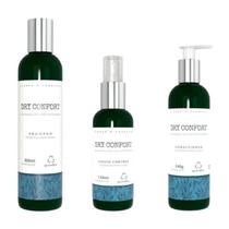 Kit dry confort flores e vegetais grandha terapia capilar