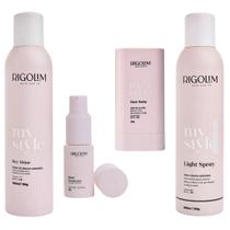 Kit Dry Shine, Cera Bastão, Snow Pó e Light Spray Rigolim