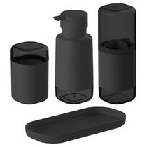 Kit Dual De Lavabo Porta Escova Ou Sabonete Líquido Bandeja