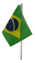 Kit duas bandeira do brasil pequena com mastro