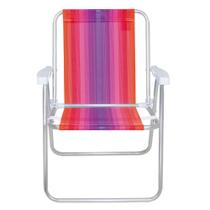 Kit Duas Cadeiras Altas Alumínio Sortidas 110Kg - Mor Kit Duas Cadeiras Altas Alumínio Sortidas 110Kg - Mor