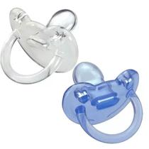 Kit Duas Chupetas Ortodônticas Kuka Para Bebê Transparente e Colorida Kit Duas Chupetas Ortodônticas Kuka Para Bebê Transparente e Colorida