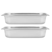 Kit Duas Cubas Gastronomica Padrão Gn 1/3 65mm Inox sem Alça Weck Kit Duas Cubas Gastronomica Padrão Gn 1/3 65mm Inox sem Alça Weck