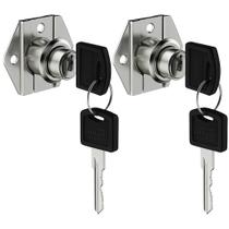 Kit Duas Fechadura Tranca Gaveta Móveis Chave 22mm Soprano Kit Duas Fechadura Tranca Gaveta Móveis Chave 22mm Soprano