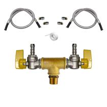 Kit Duas Mangueiras Aço Instalação Fogão e Forno 1m e 1,5m