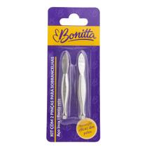 Kit Duas Pinças P/ Sobrancelhas Aço Inox Ponta Reta Bonitta Kit Duas Pinças P/ Sobrancelhas Aço Inox Ponta Reta Bonitta