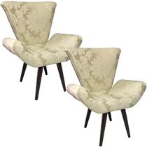 Kit Duas Poltronas Decorativa Elegance 134 Bege