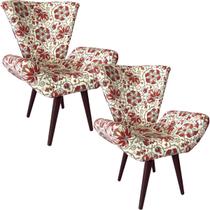 Kit Duas Poltronas Decorativa Elegance Cazoli Laranja Impermeável Kit Duas Poltronas Decorativa Elegance Cazoli Laranja Impermeável