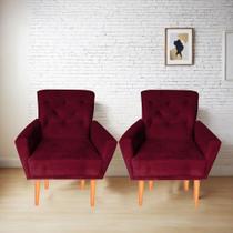 Kit Duas Poltronas Decorativa Sala De Estar Escritorio Lia