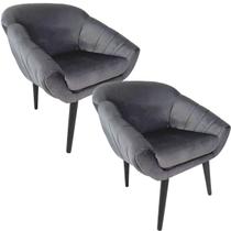 Kit Duas Poltronas Giovana em Sued Premium