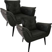 Kit Duas Poltronas Opala Robust Sued Marrom Kit Duas Poltronas Opala Robust Sued Marrom