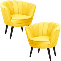 Kit Duas Poltronas Pétala em Sued Premium Kit Duas Poltronas Pétala em Sued Premium