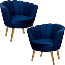 Kit Duas Poltronas Pétala em Sued Premium Kit Duas Poltronas Pétala em Sued Premium