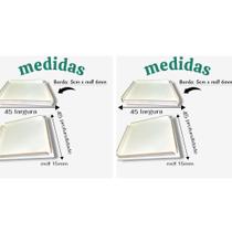 Kit Duas Prateleiras com Trilho corrediça telescópica e borda Mdf5cm