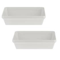 Kit Duas Travessas de Melamina Retangular Funda 22,6 x 14,5 x 5,7cm WECK Kit Duas Travessas de Melamina Retangular Funda 22,6 x 14,5 x 5,7cm WECK