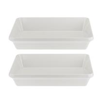 Kit Duas Travessas de Melamina Retangular Funda 30 x 22,5 x 5,7cm WECK