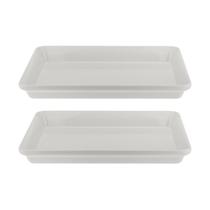 Kit Duas Travessas de Melamina Retangular Funda 40 x 27,5 x 5cm WECK