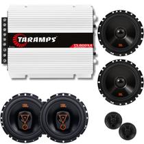 Kit Duas Vias Jbl e Amplificador Ts800 Taramps Com Alto Falantes 6 Pol