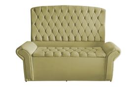 Kit Dubaí Cabeceira De Cama Box Casal E Recamier Baú 140 cm Suede Bege Lupesa Móveis