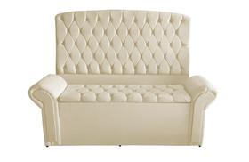 Kit Dubaí Cabeceira De Cama Box Casal E Recamier Baú Solteiro 90 cm Suede Porcelana Eli Móveis