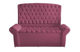 Kit Dubaí Cabeceira De Cama Box Casal E Recamier Baú Solteiro 90 cm Suede Rosa Bebê Lupesa Móveis
