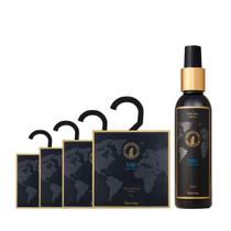 Kit dubai lírio gold com 4 sachê 20g e 1 home spray 150ml