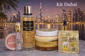 Kit Dubai Skincare e Maquiagem Body Splash Victoria