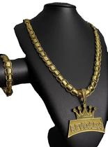 Kit Dubai Supremo 13mm Pingente Revoada Banhado A Ouro 18k Kit Dubai Supremo 13mm Pingente Revoada Banhado A Ouro 18k