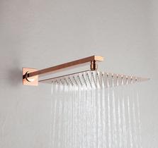 Kit Ducha Chuveiro Slim Inox 20x20 + Braço Rosa Gold E165 Kit Ducha Chuveiro Slim Inox 20x20 + Braço Rosa Gold E165