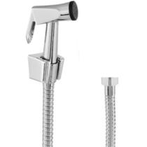 Kit Ducha Higiênica Banheiro Engate Flexível Inox 1,50m + Gatilho Zamak Metal + Suporte De Parede